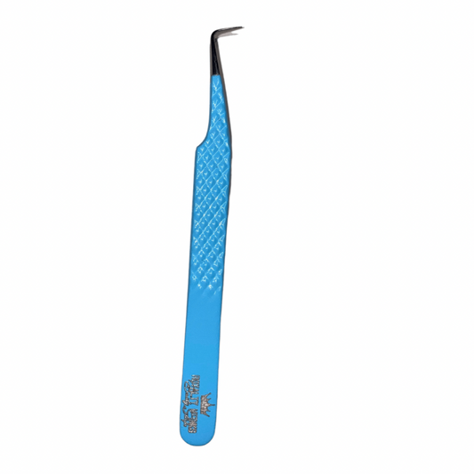 Fiber Tip 90°-deg Goddess Tweezers for Professional Eyelash Extensions